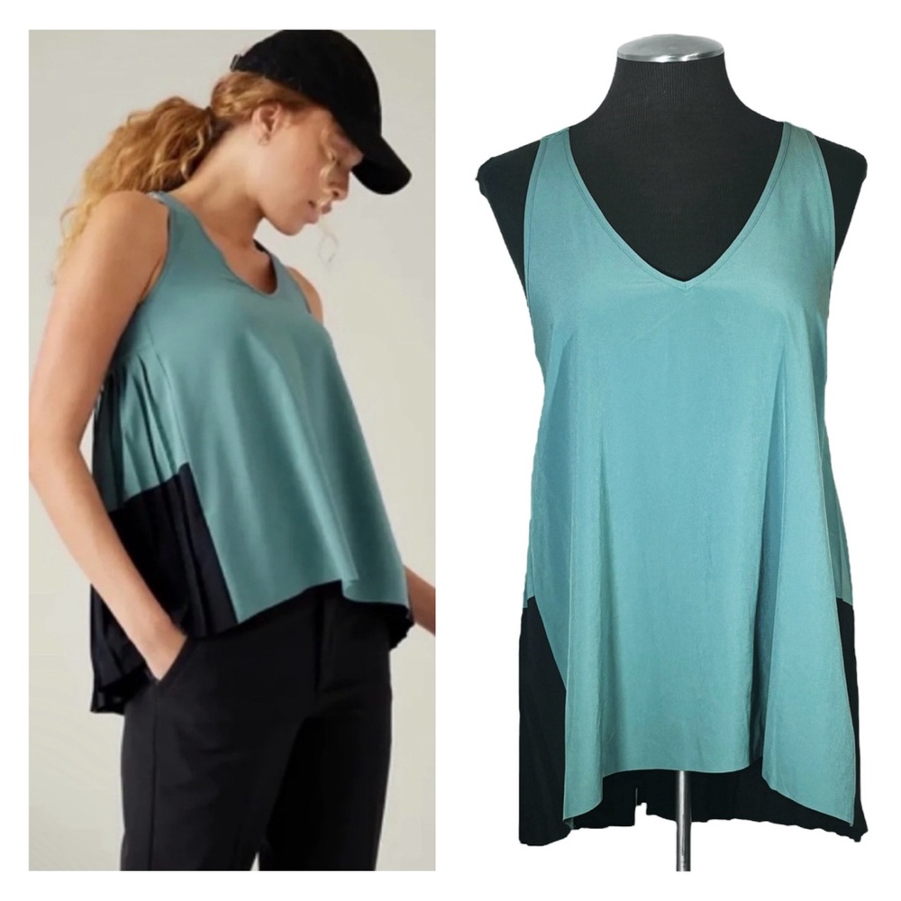 Athleta Teal and Black Tank Top